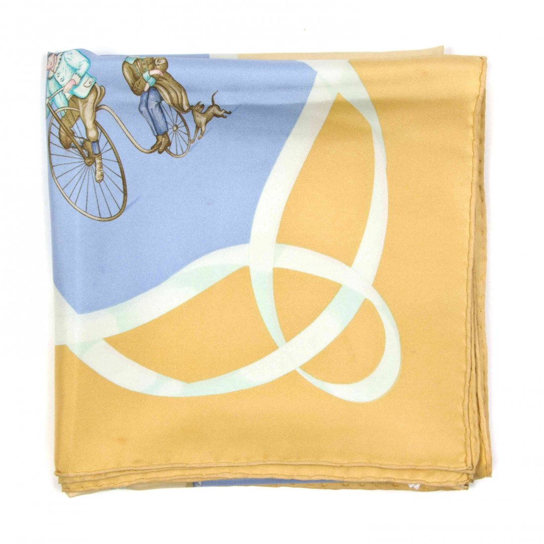 An Hermès Silk Scarf, 35 x 35 inches.: An Hermès Silk Scarf, in a 'Les Jouets Mobiles' motif. Labeled within print: Hermès. 35 x 35 inches. Property from the Estate of Betsy Pickering Kaiser