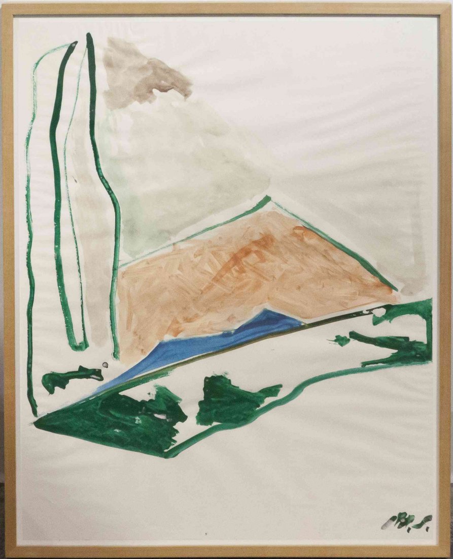 Michael Steiner, (American, b. 1945), Untitled, 1988: Michael Steiner (American, b. 1945) Untitled, 1988 watercolor signed, dated and inscribed (verso) 19 1/4 x 18 5/8 inches.