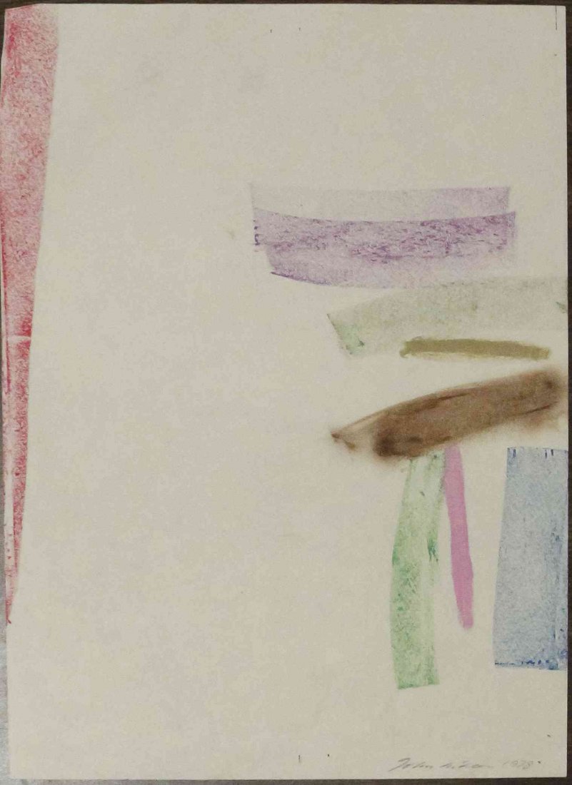 John McLean, (British, b. 1939), Abstraction, 1978: John McLean (British, b. 1939) Abstraction, 1978 mixed media on paper signed John McClean 1978 (lower right) 11 1/2 x 8 inches.