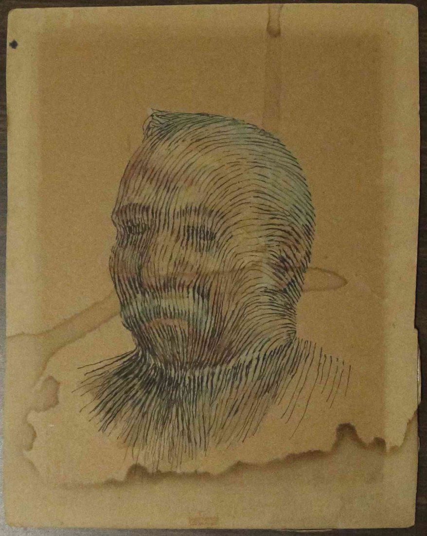 Arnold Friedman, (American, 1874-1946), Portrait of a: Arnold Friedman (American, 1874-1946) Portrait of a Man mixed media on board inscribed by Elizabeth Friedman (daughter of the artist) (verso) 8 1/2 x 6 3/4 inches.