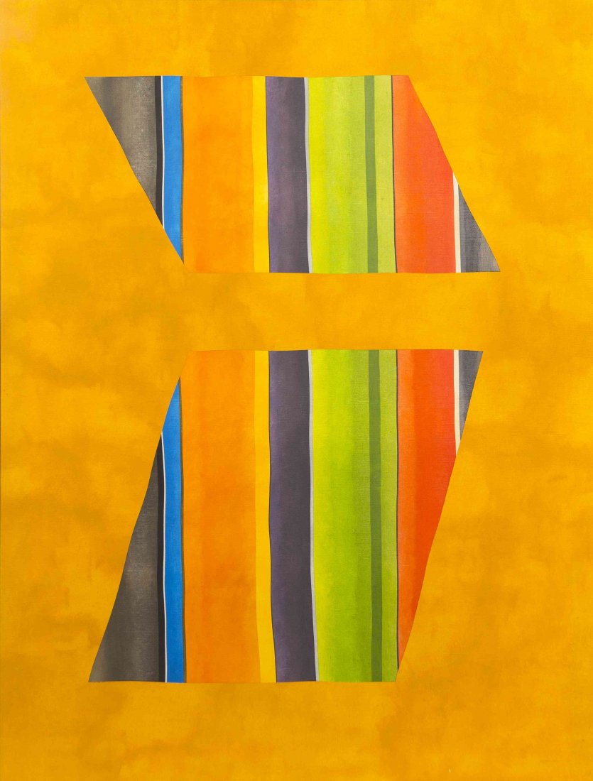 Roland Ginzel, (American, b. 1921), Untitled: Roland Ginzel (American, b. 1921) Untitled oil on canvas signed Ginzel (verso) 72 x 54 inches.