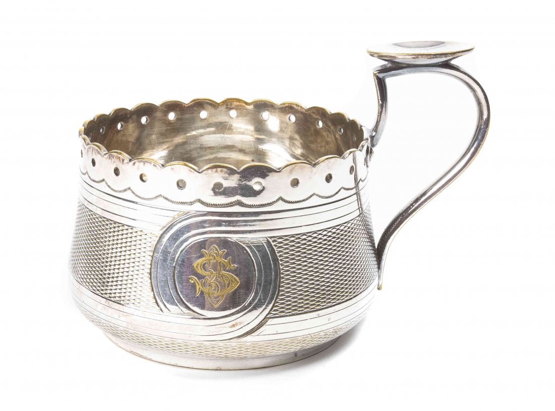 A French Silverplate Cup, Christofle (1862-1935),: A French Silverplate Cup, Christofle (1862-1935), monogrammed at center. Height 2 3/4 inches.