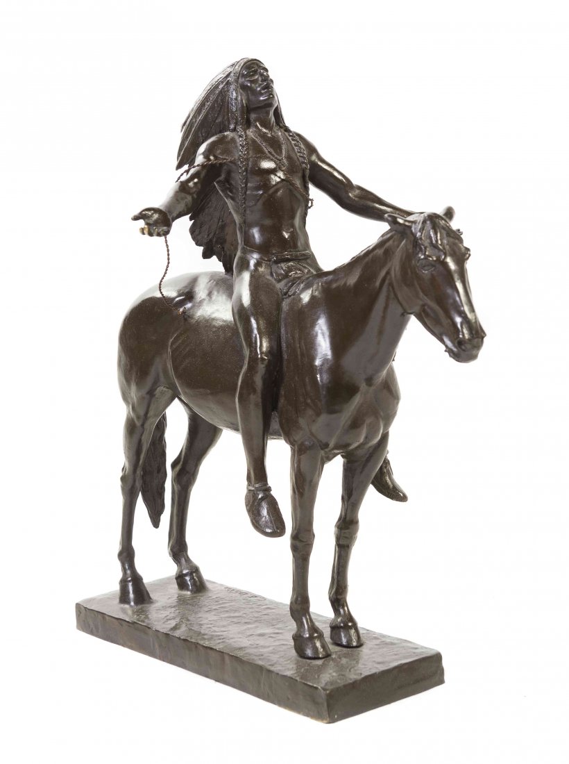 After Cyrus Edwin Dallin, (American, 1861-1944), Appeal: After Cyrus Edwin Dallin (American, 1861-1944) Appeal to the Great Spirit bronze inscribed C.E. Dallin height 18 1/2 inches.