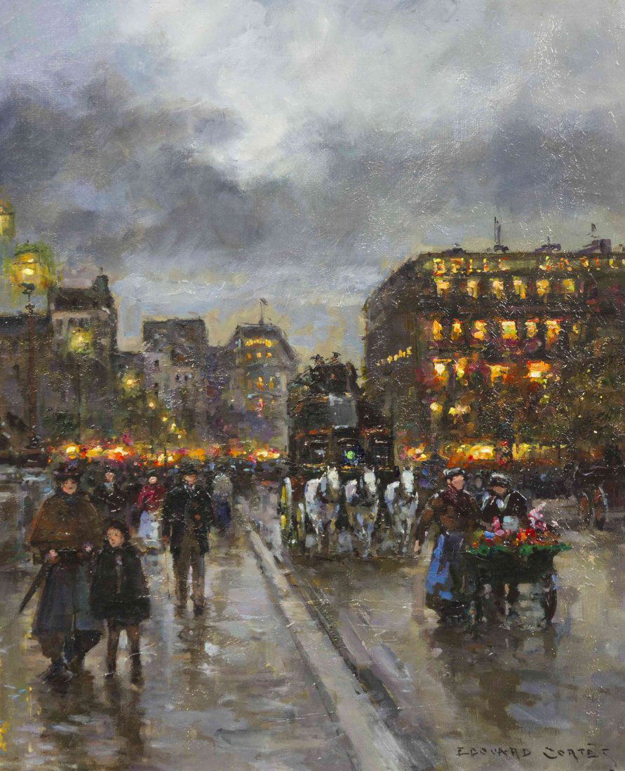 Edouard Leon Cortes, (French, 1882-1969), Pont Neuf: Edouard Leon Cortes (French, 1882-1969) Pont Neuf oil on canvas signed Edouard Cortes (lower left) 22 x 18 1/4 inches. Provenance: Findlay Galleries, Inc., Chicago, Illinois