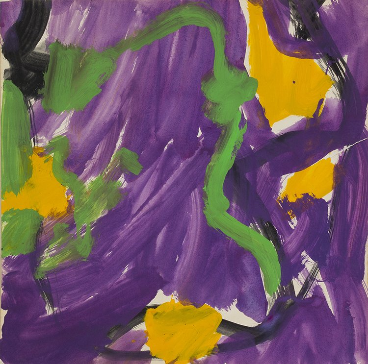 Kimber Smith, (American, 1922-1981), Souvenir de: Kimber Smith (American, 1922-1981) Souvenir de Chartos, 1958 gouache on paper signed Kimber Smith, titled and dated (verso) 19 x 19 inches.