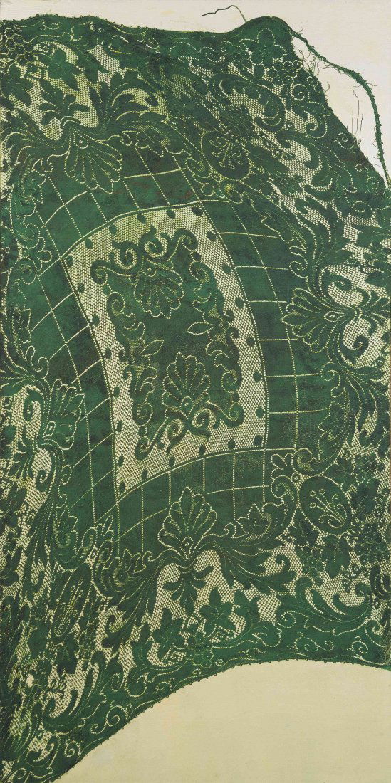 Mark Flood, (American, b. 1957), Men's Club, 2006: Mark Flood (American, b. 1957) Men's Club, 2006 acrylic on canvas signed Mark Flood and titled (verso) 84 x 42 inches.