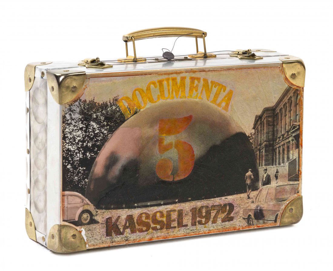Edward Kienholz, (American, 1927-1994), Documenta 5: Edward Kienholz (American, 1927-1994) Documenta 5 Kassel, 1972 mixed media case Height: 12 1/2 inches. Property from the Estate of Jeanne Marienthal Westcott, Chicago, Illinois Provenance: