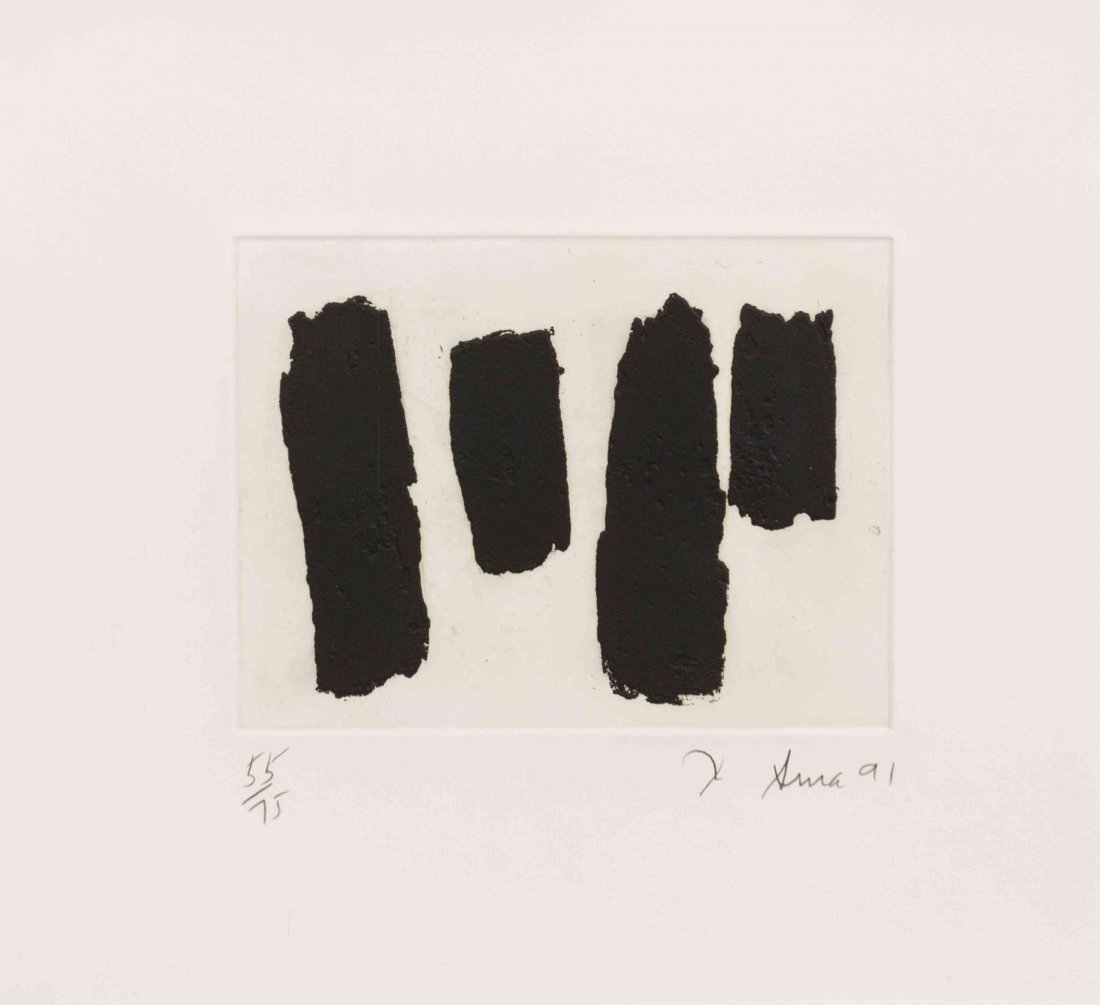 Richard Serra, (American, b. 1939), Untitled, 1991: Richard Serra (American, b. 1939) Untitled, 1991 etching edition 55/75, signed R. Serra and dated (lower right) 6 x 8 inches. A Private Midwestern Collection