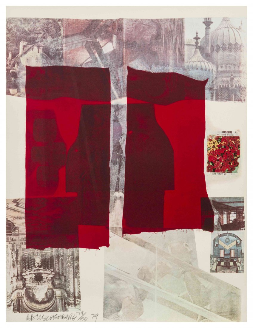 Robert Rauschenberg, (American, 1925-2008), Untitled: Robert Rauschenberg (American, 1925-2008) Untitled (from Why You Can't Tell portfolio), 1979 lithograph with collage edition 79/100, signed Rauschenberg and dated (lower left)
