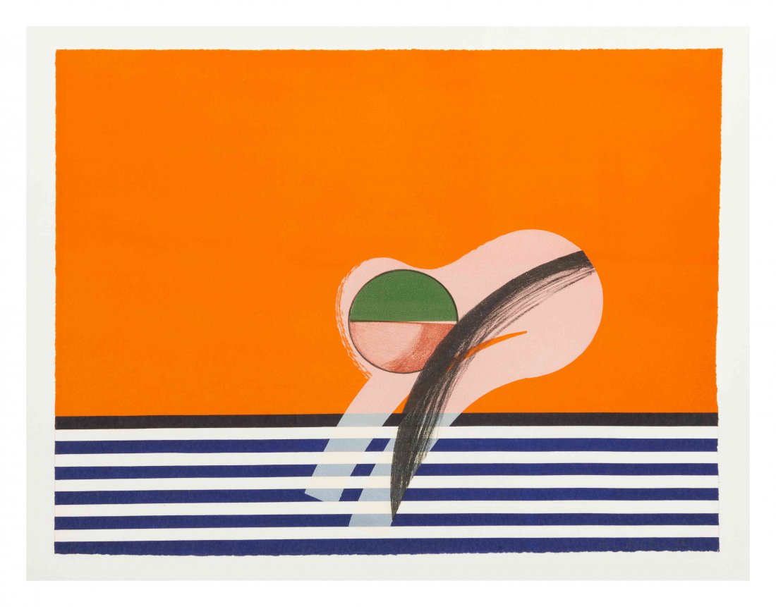 Howard Hodgkin, (British, b. 1932), Girl on Sofa, 1968: Howard Hodgkin (British, b. 1932) Girl on Sofa, 1968 lithograph edition 7/75, signed Hodgkin and dated (lower right) 20 1/4 x 25 1/4 inches. Ref: Heenk, 9 Provenance: Irvin