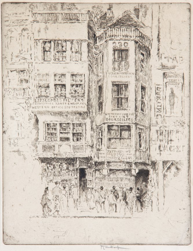 Joseph Pennell, (American, 1860-1926), The Strand, 1905: Joseph Pennell (American, 1860-1926) The Strand, 1905 etching signed J. Pennell (lower center) 11 x 8 1/2 inches.