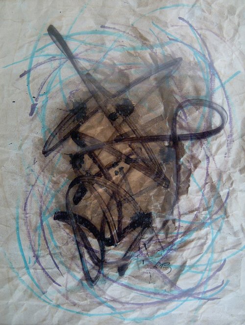 EMLEN ETTING (American 1905-1993) UNTIT: EMLEN ETTING (American 1905-1993) UNTITLED signed, mixed media on paper 10 3/8 x 8 in.