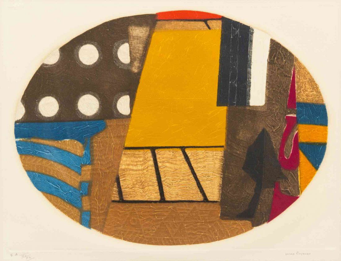 Max Papart, (French, 1911-1994), Untitled: Max Papart (French, 1911-1994) Untitled aquatint with carborundum edition EA XV/XX, signed Max Papart (lower right) 17 x 23 inches.