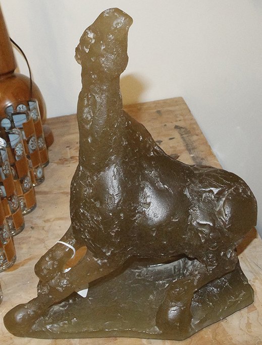 Maurice Legendre, (French, b. 1928), Standing Horse: Maurice Legendre (French, b. 1928) Standing Horse Daum glass edition 67/200 Height 14 1/2 inches.