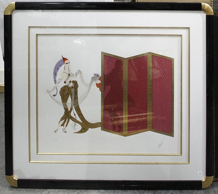 Erte (Romain de Tirtoff), (Russian, 1892-1990),: Erte (Romain de Tirtoff) (Russian, 1892-1990) Pleasures of the Courtesan seriograph AP 43/65 (lower right) signed (lower left) 22 1/2 x 28 inches (visible).