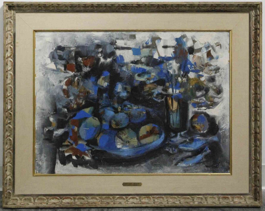 Luis Vidal Molne, (Spanish, 1907-1970), Nature Morte: Luis Vidal Molne (Spanish, 1907-1970) Nature Morte oil on canvas signed Molne (lower right) 21 1/4 x 29 inches. Provenance: Gallerie Anne de Francony, Paris, France (gallery sta