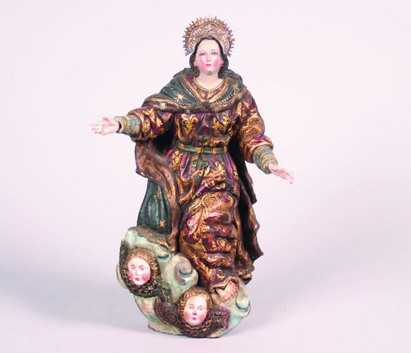 A Spanish Colonial Figure of the Madonna