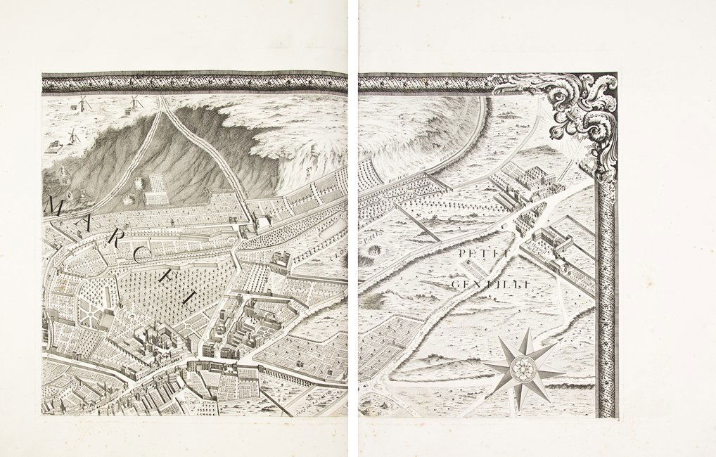 [PLAN DE TURGOT] BRETEZ, LOUIS. Plan de Paris. Paris,: [PLAN DE TURGOT] BRETEZ, LOUIS Plan de Paris, commence l'annee 1734, dessine et grave sous les ordres de Messire Michel Etienne Turgot. Paris: s.n., n.d. [c. 1880] Atlas folio, gilt-lettered red leath