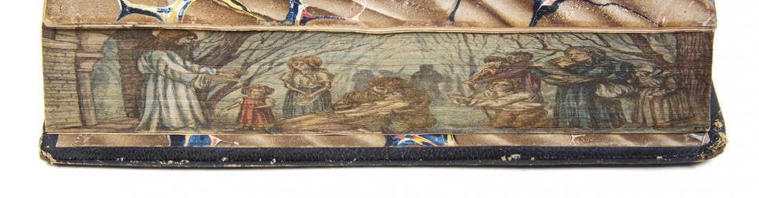 (FORE EDGE PAINTING) QUARLES, FRANCIS. Judgment and: (FORE EDGE PAINTING) QUARLES, FRANCIS Judgment and Mercy for Afflicted Souls; or, Meditations, Soliloquies, and Prayers. London: Longman, Hurst, Rees, and Orme, 1807. 8vo, contemporary full blue moroc