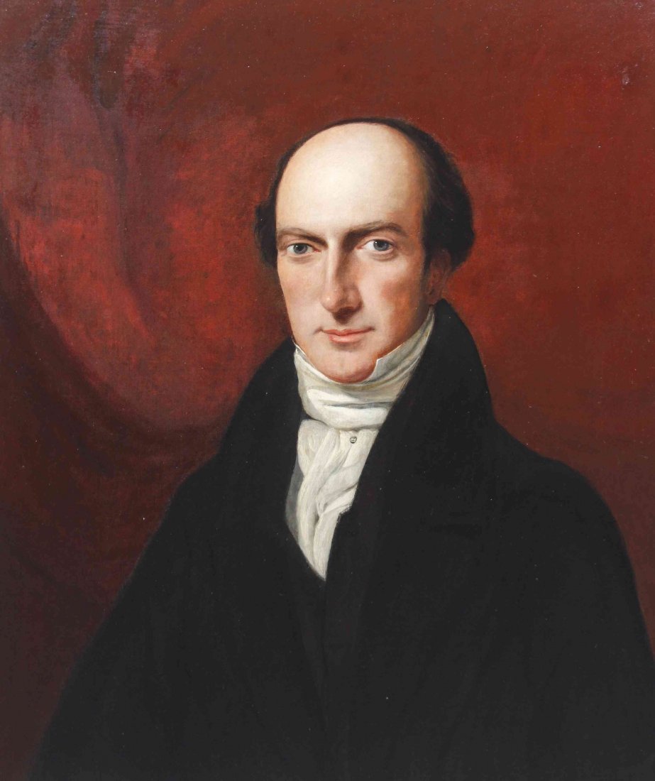 Attributed to Chester Harding, (American, 1792-1866),: Attributed to Chester Harding (American, 1792-1866) Portrait of a Man oil on canvas 30 x 25 inches. Property of a Midwest Institution, Sold to Benefit Acquisition Funds Provenance: Milwaukee