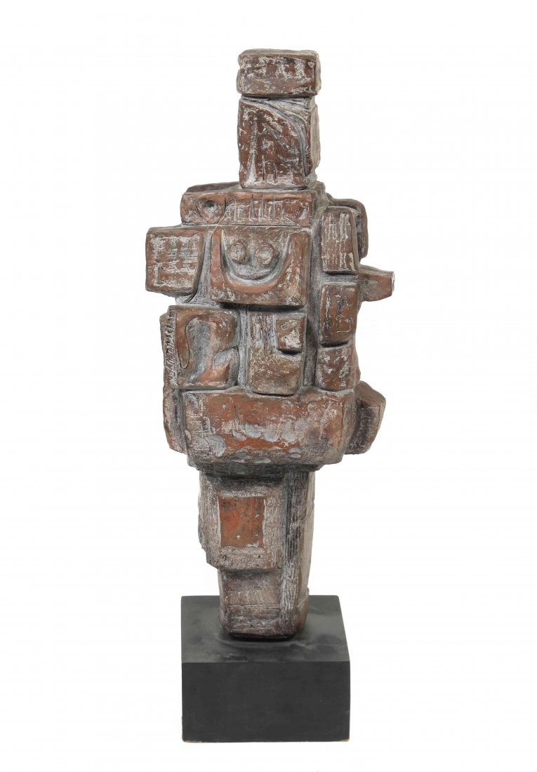 Gerhard Kroll, (American, 20th century), Totem: Gerhard Kroll (American, 20th century) Totem ceramic Height: 27 1/2 inches. Exhibited: The Museum of Wisconsin Art, West Bend, WI, One Collection, Three Dimensions: A Personal Pursuit of Wis