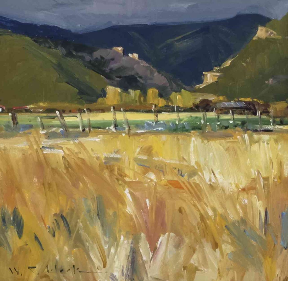 William Cather Hook, (American, b. 1948), Aspen: William Cather Hook (American, b. 1948) Aspen acrylic on panel signed Wm C. Hook (lower left) 11 1/2 x 11 1/2 inches.