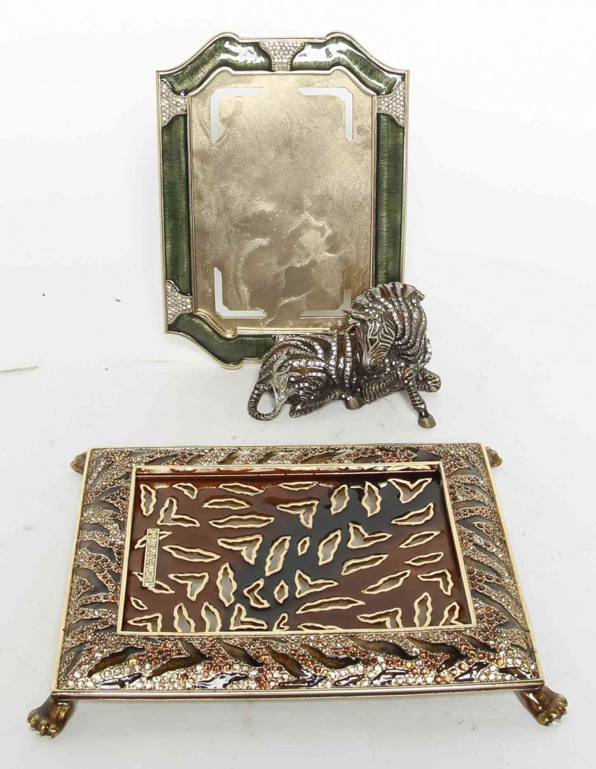 Two Jay Strongwater Frames, Height of tallest 9 1/2 x: Two Jay Strongwater Frames, each of various form and size. Height of tallest 9 1/2 x width 7 3/4 inches. Property from the Estate of Louis M. and Linda M. Byron, Tucson, Arizona