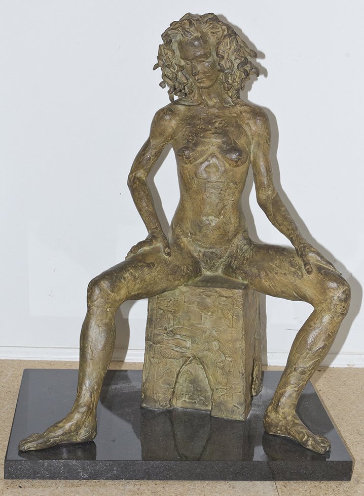 Madeleine Segall-Marx, (American, b. 1952), Caroline,: Madeleine Segall-Marx (American, b. 1952) Caroline, 1976 bronze Height 26 inches.