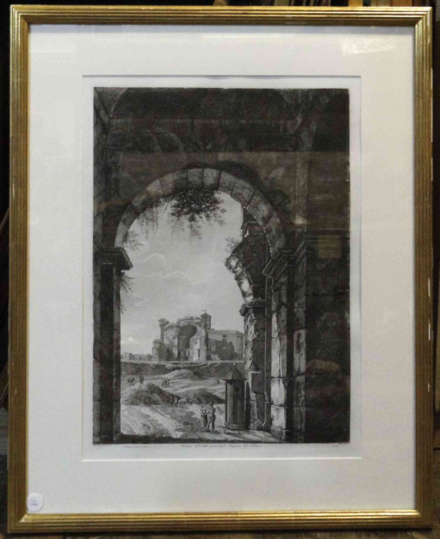 Luigi Rossini, (Italian, 1790-1857), Veduta dell'Altro: Luigi Rossini (Italian, 1790-1857) Veduta dell'Altro Principale Ingresso etching 22 1/4 x 16 1/4 inches. Property from the Collection of Dan Johnson, Chicago, Illinois