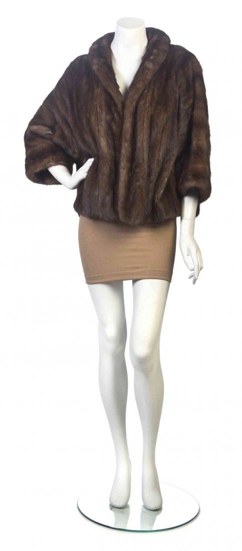 A Short Brown Mink Coat,: A Short Brown Mink Coat, circa 1979. Property from a Midwest Institution
