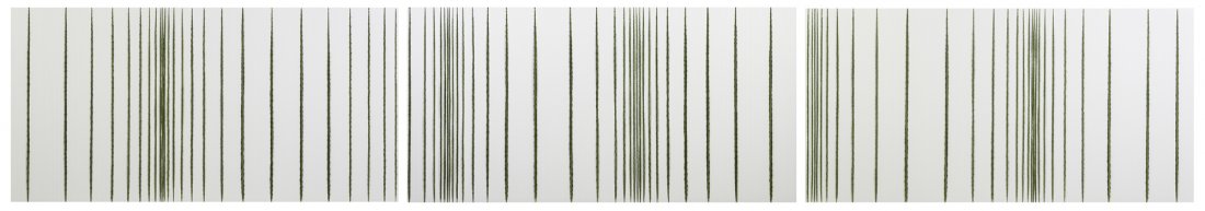 Elizabeth Thomson, (New Zealander, b. 1955), Hi Fi: Elizabeth Thomson (New Zealander, b. 1955) Hi Fi zinc and paint on board titled (verso) 47 3/8 x 282 3/4 inches. Property from the Fontainebleau Resort, Las Vegas, Nevada