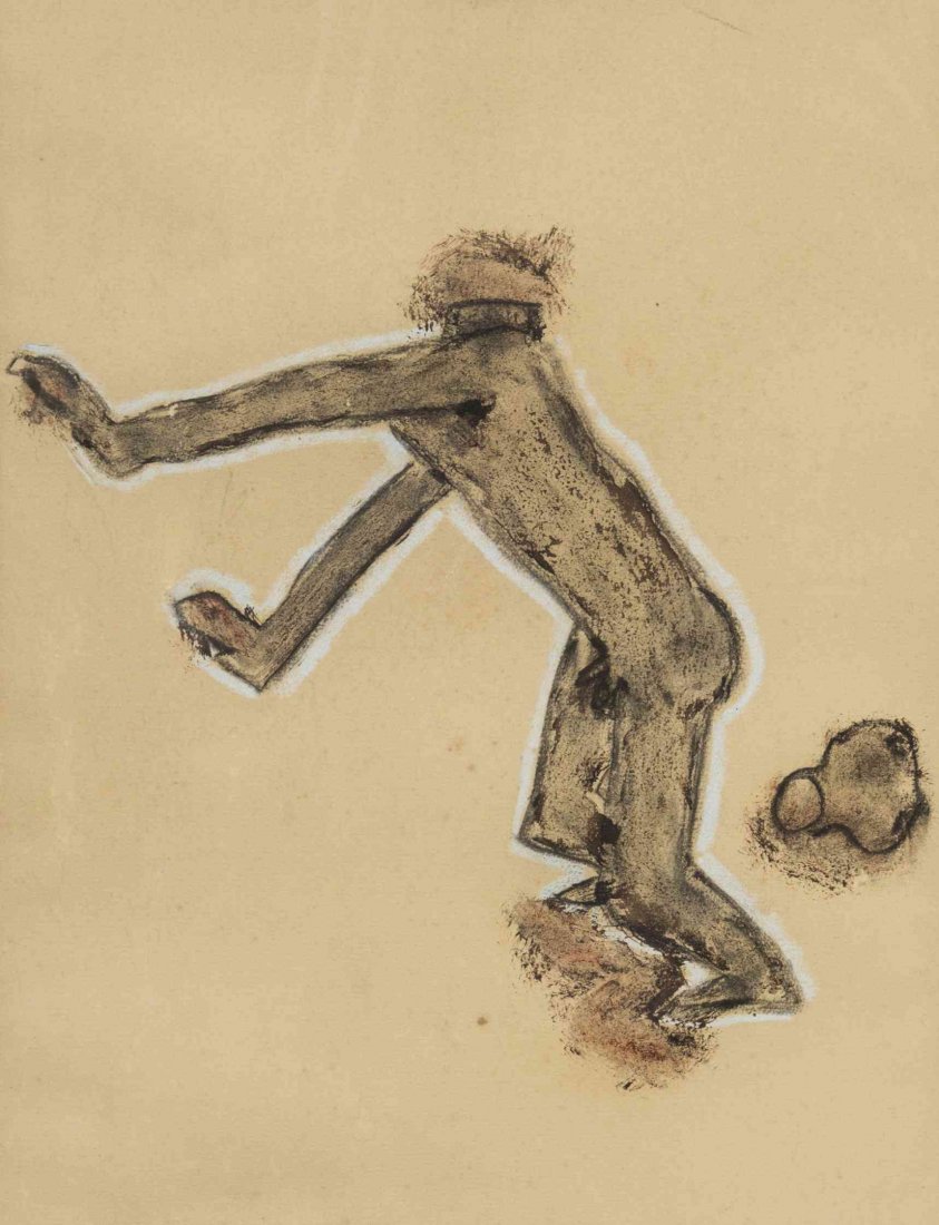 Jean Cocteau, (French, 1889-1963), Orph?e cherchant sa: Jean Cocteau (French, 1889-1963) Orph?e cherchant sa t?te, ca. 1926 gouache on paper 12 1/2 x 9 1/2 inches. Annie Guedras has kindly confirmed the authenticity of this work.
