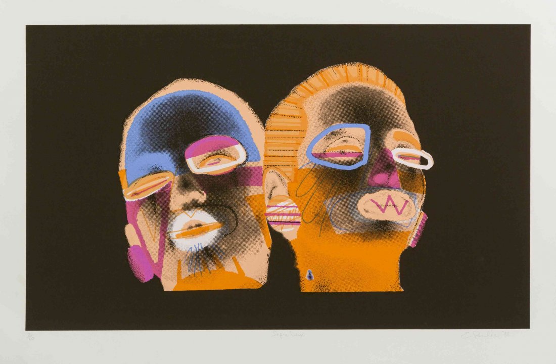 Ed Paschke, (American, 1939-2004), Sepia Deux, 1988: Ed Paschke (American, 1939-2004) Sepia Deux, 1988 serigraph; Chicago Serigraphic Workshop, pub. edition 2/60, signed E. Paschke, titled and dated (lower right) 22 x 30 inches.