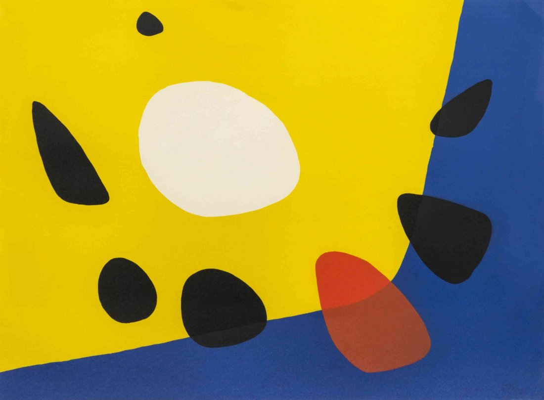 Alexander Calder, (American, 1898-1976), Composition 63: Alexander Calder (American, 1898-1976) Composition 63 lithograph edition 59/100, signed Calder (lower right) 20 1/2 x 25 1/2 inches.