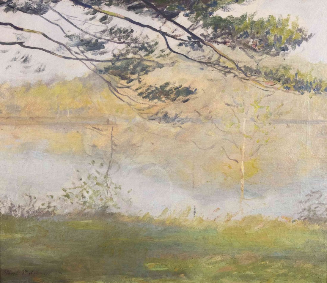 Albert Felix Schmitt, (American, 1873-1953), Marsh: Albert Felix Schmitt (American, 1873-1953) Marsh Landscape with Tree oil on canvas signed Albert F. Schmitt (lower left) 16 x 20 inches. Property from the Collection of a Lady, Naples