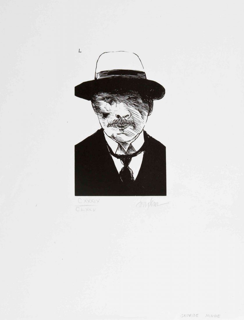 Leonard Baskin, (American, 1922-2000), Rodolphe Bresdin: Leonard Baskin (American, 1922-2000) Rodolphe Bresdin, Camille Corot, Theodule Ribot, Thomas Eakins, William Morris, Odilon Redon, Caspe
