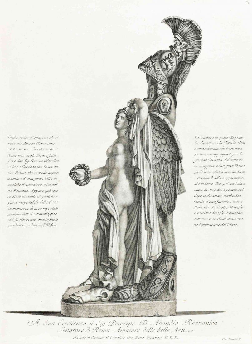 Giovanni Battista Piranesi, Italian (1720-1778),: Giovanni Battista Piranesi Italian (1720-1778) Abondio Rezzonico, Senatore di Roma engraving on paper from book 19 x 16 inches Property of a Lady, Philadelphia and Palm Beach