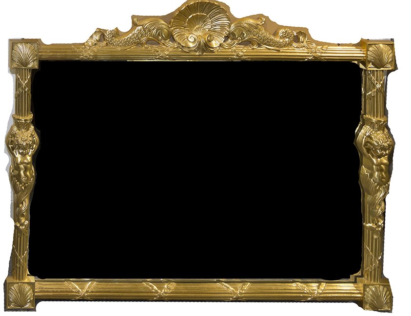 A Louis XVI Style Gilt Bronze Mirror. Height 19 5/8 x: A Louis XVI Style Gilt Bronze Mirror. Height 19 5/8 x width 28 1/4 inches. Property from the Estate of Nicholas and Arleen Rakas, Birmingham, Michigan