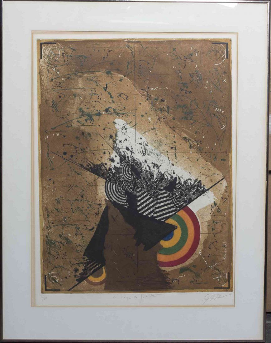 Johnny Friedlaender (German, 1912-1992), La Cage de: Johnny Friedlaender (German, 1912-1992) La Cage de Juliette color etching edition 61/80, signed Isaac Friedlander (lower right) 25 1/4 x 19 1/4 inches. Property from the Estate of Alb