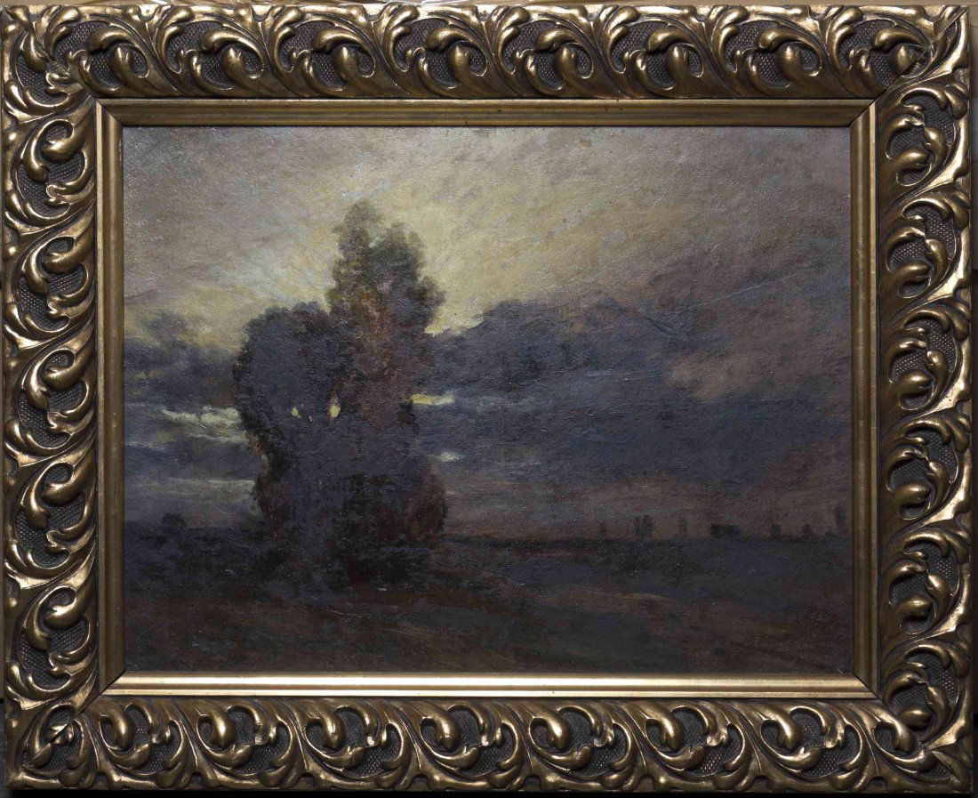 Ern Marko, (Hungarian, 1868-1945), Untitled (Twilight: Ern Marko (Hungarian, 1868-1945) Untitled (Twilight Landscape) oil on canvas signed Marko (lower right) 22 x 27 7/8 inches.