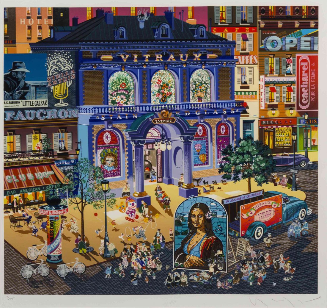 Hiro Yamagata, (Japanese, b. 1948), Vitraux, 1985: Hiro Yamagata (Japanese, b. 1948) Vitraux, 1985 lithograph edition 4/295, signed (lower right) 25 x 27 inches.