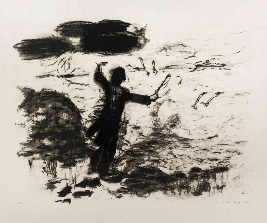 Susan Rothenberg, (American, b. 1945), Lincoln Center,: Susan Rothenberg (American, b. 1945) Lincoln Center, 1985 lithograph edition 35/72, signed S. Rothenberg and dated (lower right) 22 x 28 1/2 inches.