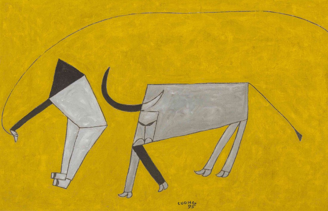 Le Thiet Cuong, (Vietnamese, b. 1962), Untitled, 1995: Le Thiet Cuong (Vietnamese, b. 1962) Untitled, 1995 watercolor and gouache on paper signed Cuong and dated (lower center) 19 x 30 inches. Property from the Estate of Beatriz Foster, V