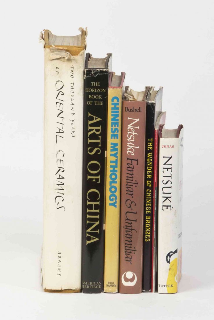 A Collection of Books Pertaining to Asian Works of Art,: A Collection of Books Pertaining to Asian Works of Art, including volumes on netsuke, ceramics and prints; 14 volumes total. Property from the Estate of Mr. and Mrs. Saul Brand, Chicago, Illinois