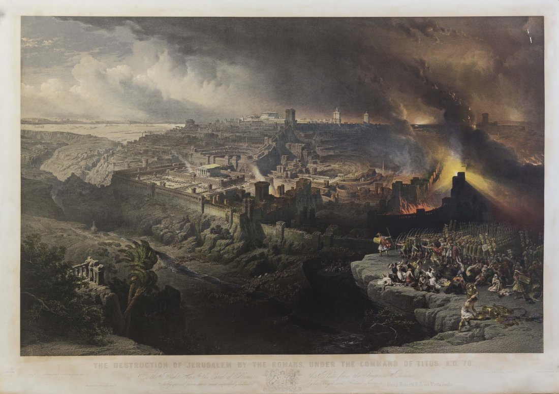 Louis Haghe, after David Roberts RA,, Haghe (Belgian,: Louis Haghe, after David Roberts RA, Haghe (Belgian, 1806-1885), Roberts (Scottish, 1796-1864) The Siege and Destruction of Jerusalem by the Romans Under the Command of Titus, A.D. 70, published by He