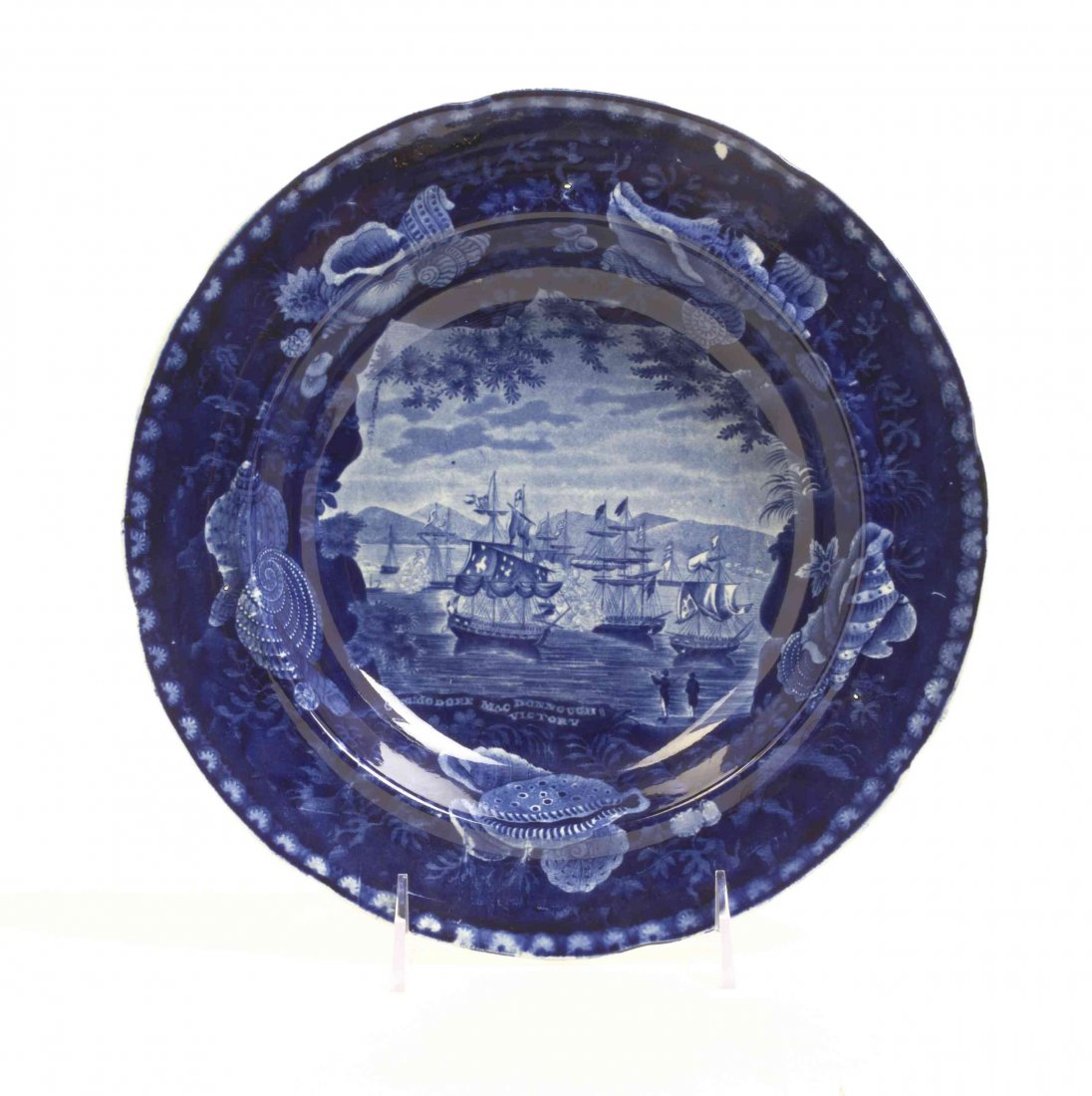 An English Transfer Decorated Bowl, Wood & Sons,: An English Transfer Decorated Bowl, Wood & Sons, Burslem, decorated with Commodore MacDonnough's Victory. Diameter 10 inches. Property from the Estate of Norman and Dorothy Holmes, Wilmette, Illinois