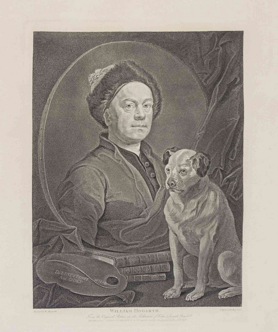 HOGARTH, WILLIAM. The Works. London, 1822. 115 sheets: HOGARTH, WILLIAM The Works of William Hogarth, from the Original Plates. London: Baldwin, Cradock and Joy, 1822. Elephant folio, 3/4 brown morocco over marbled boards, gilt-tooled and -lettered spine,