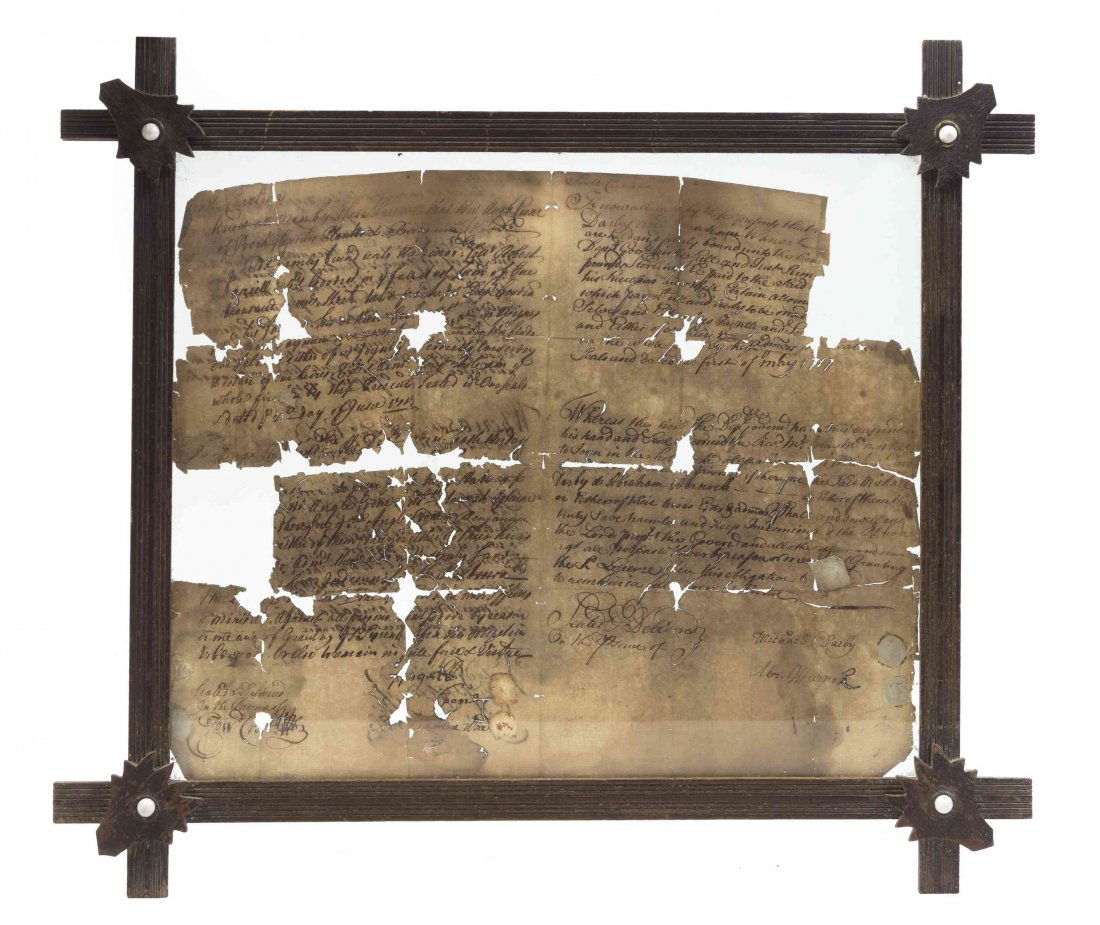 (SOUTH CAROLINA) Autographed document signed, Michael: (SOUTH CAROLINA) Autographed document signed ("Michael Darby") and ("Abr. Warnock"), and ("John Smith") and "(Th. Goereing") to the verso, one sheet double-sided, Berkeley County, South Carolina, May