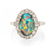 An Art Deco Platinum, Black Opal and Diamond Ring, 4.10 - 2