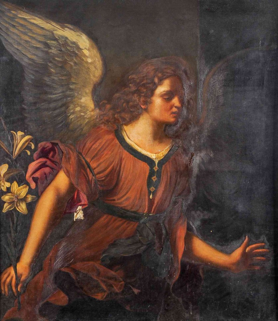 Continental School, (19th century), Dolce Agnese (Sweet: Continental School (19th century) Dolce Agnese (Sweet Agnes or St. Agnes) oil on canvas 45 1/2 x 39 1/2 inches. From the Private Collection of Medea S. Bartlett, Pittsburgh, Pennsylvania and Naples, F